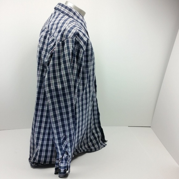 Southpole Shirt  Plaid Blue Button Authentic - Picture 3 of 8